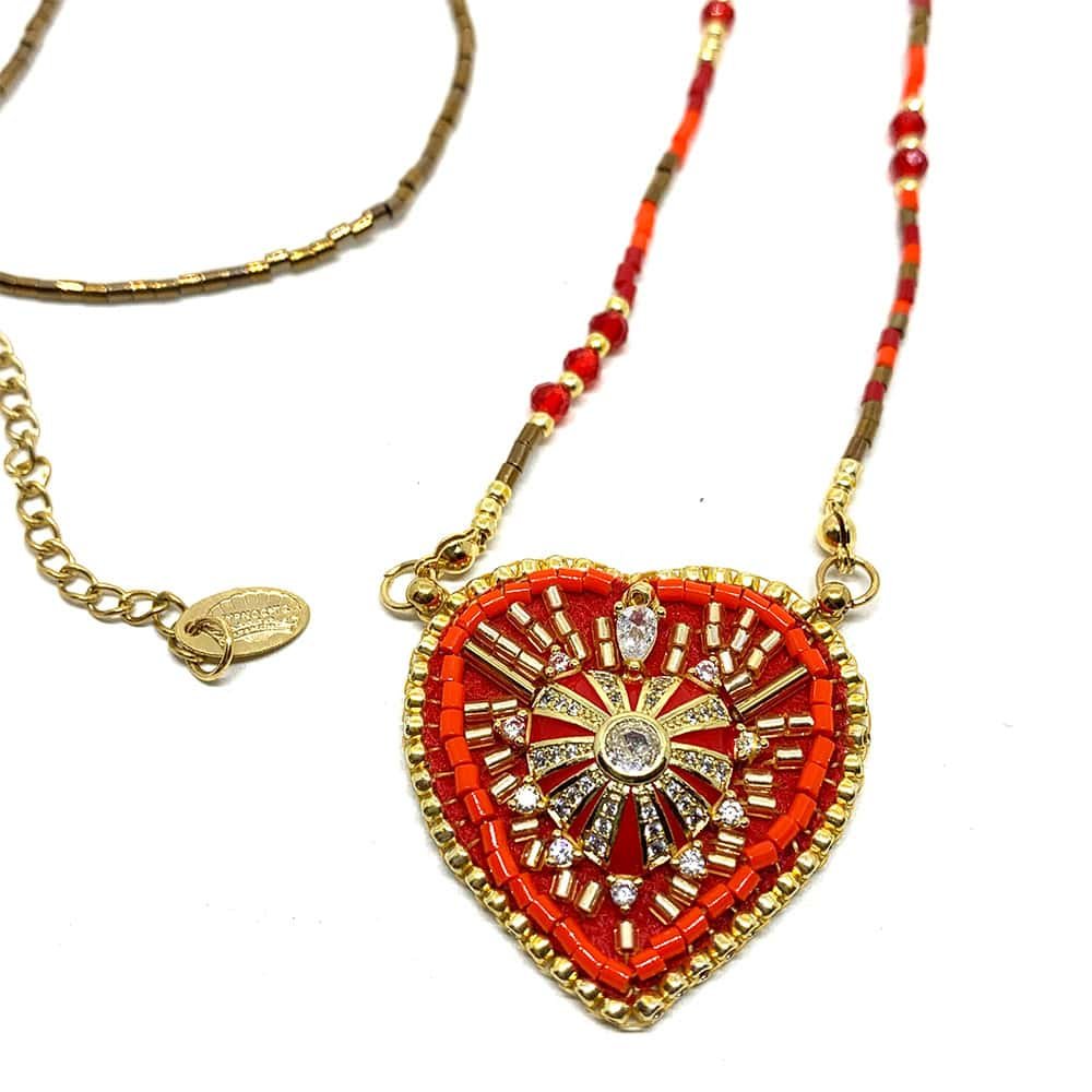 Collier Pendentif Fantaisie Ex Voto ANNA ROUGE1