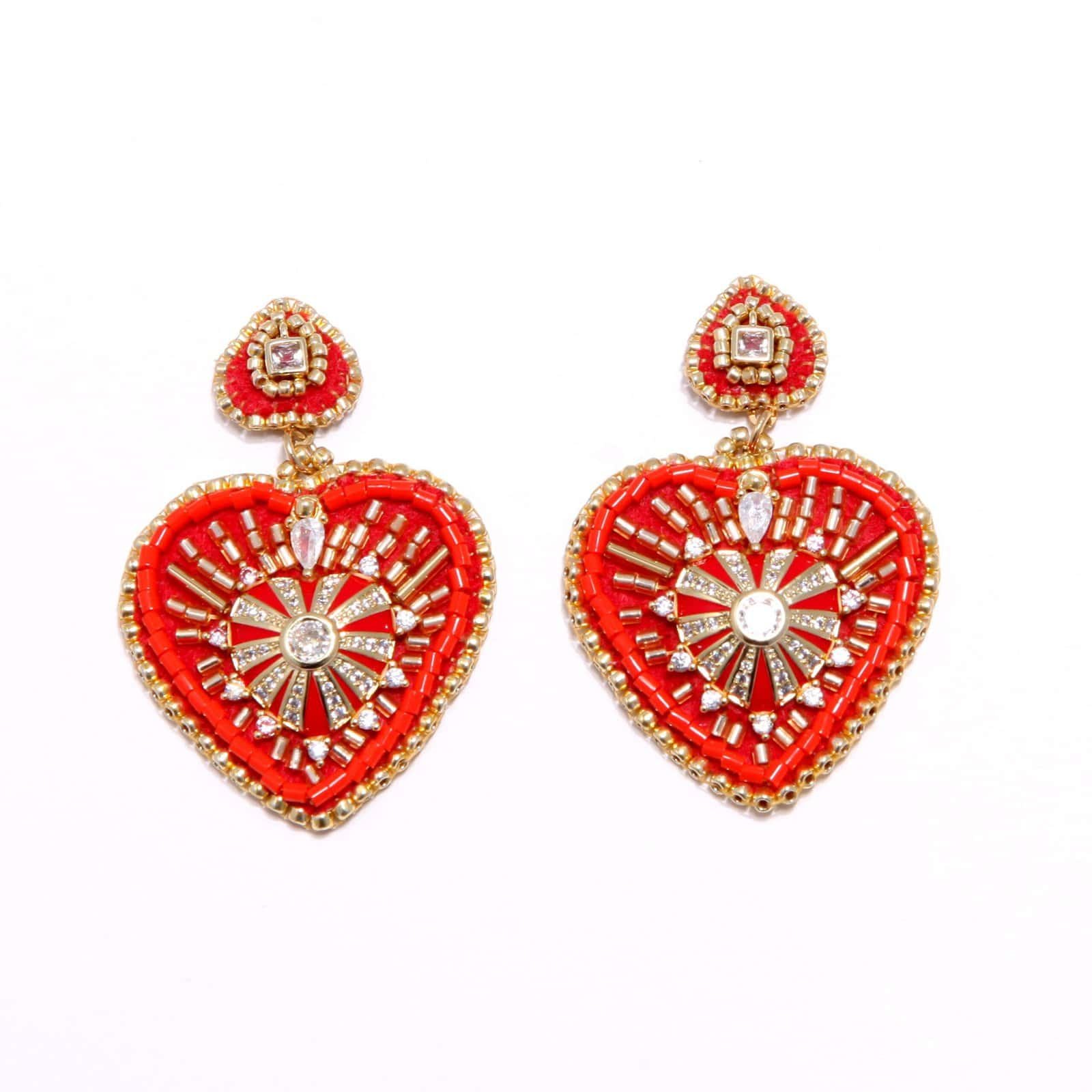 BOUCLES D'OREILLES ANNA ROUGE