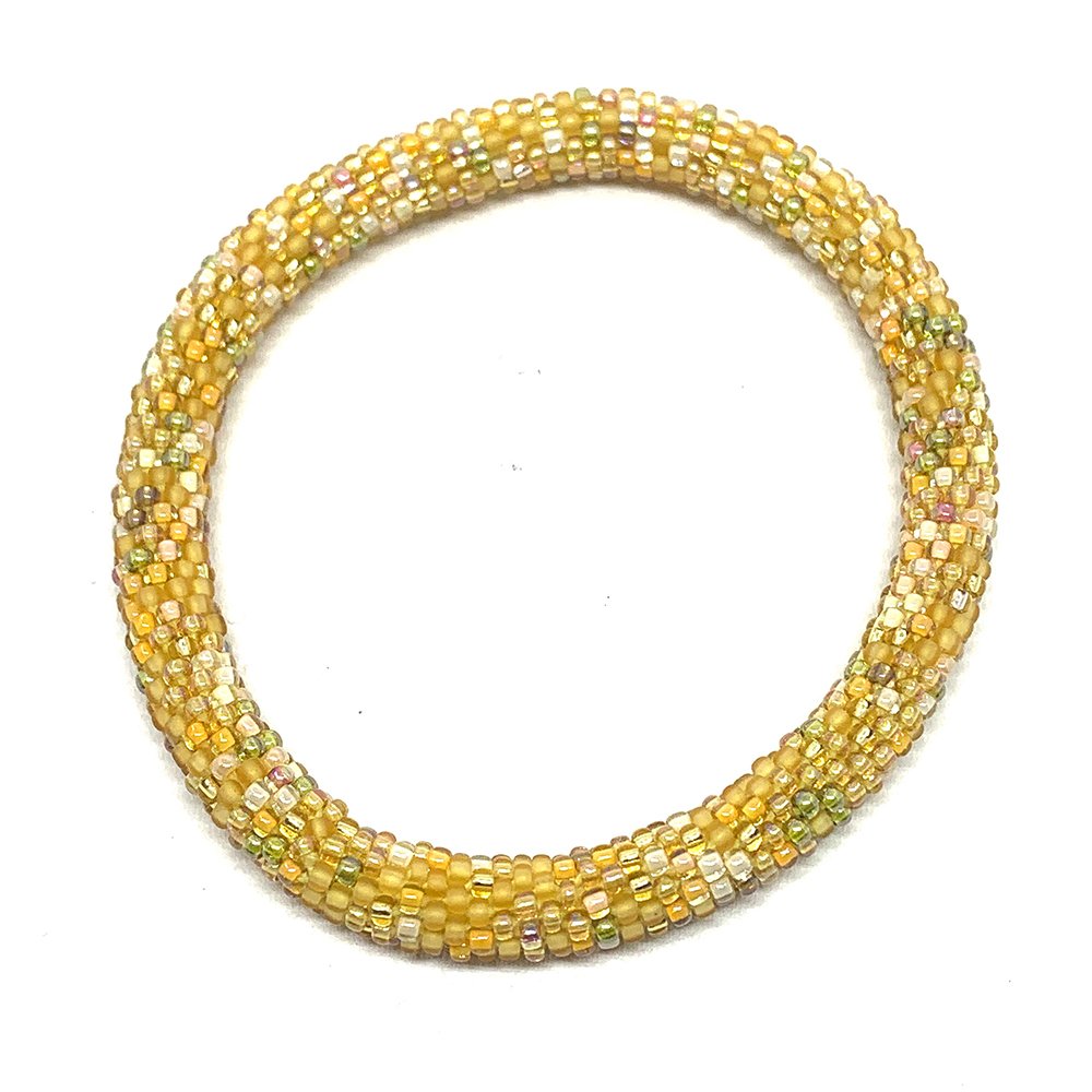 Bracciale nepalese DONUTS GIALLO