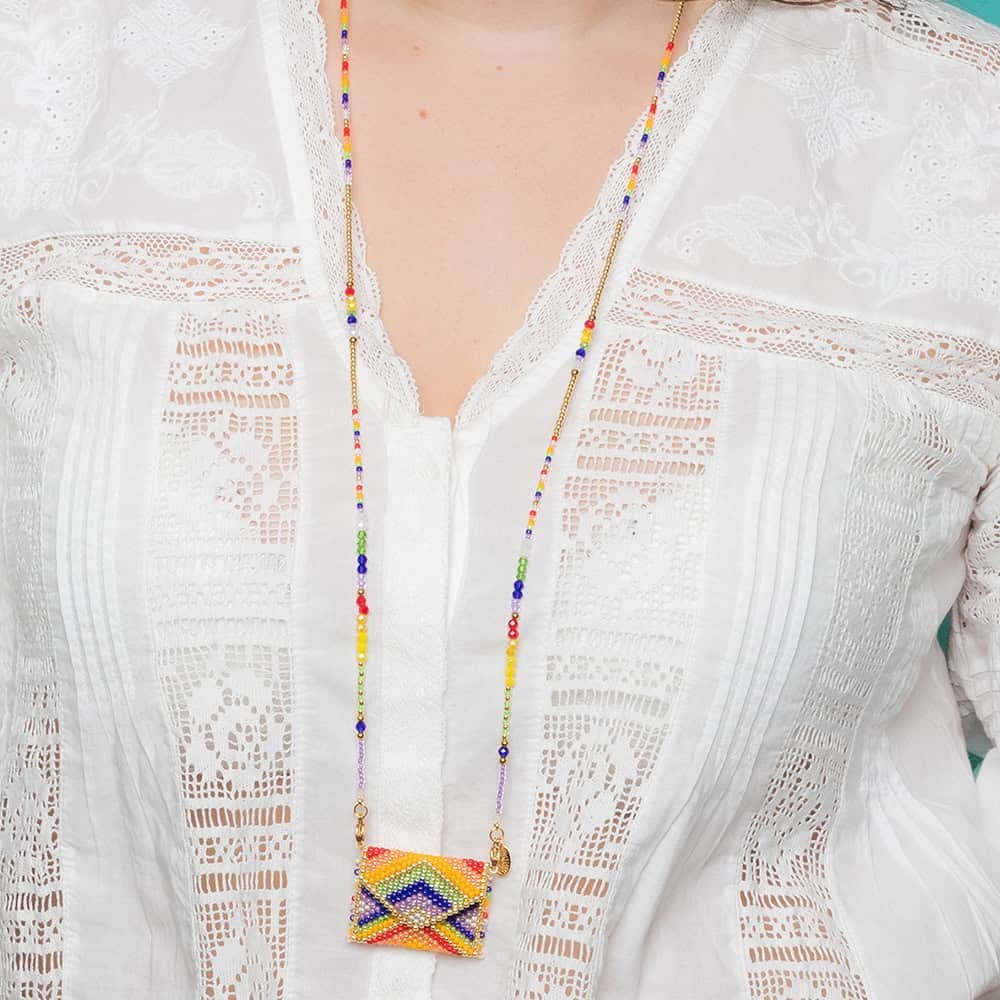 Collier Pochette Chakra Miyuki 7 pierres