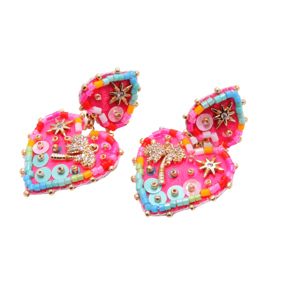 Boucle d’Oreille Palmier M Rose