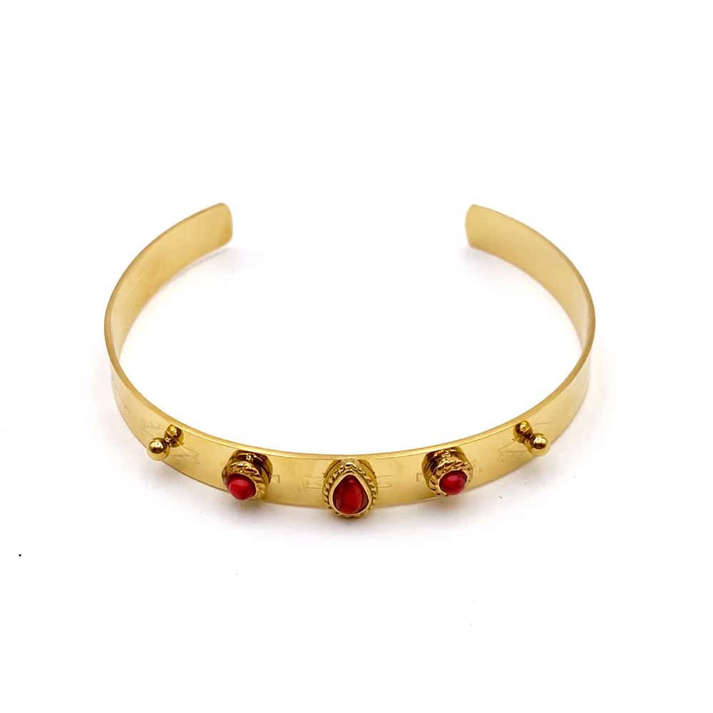 Bracelet Jonc Drop Rouge