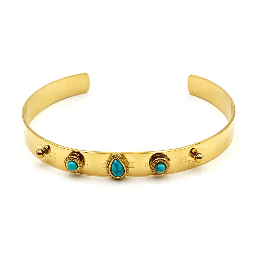 Bracelet Jonc Drop Turquoise