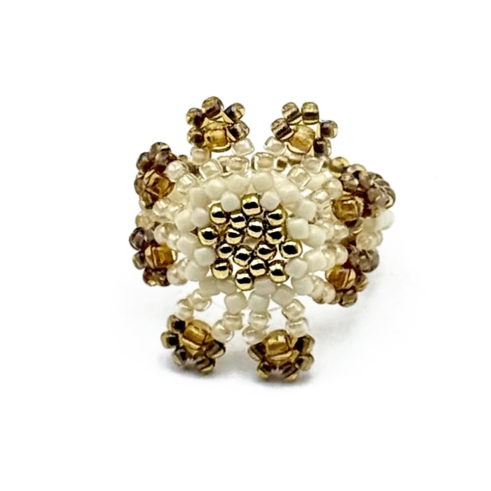 BAGUE ALOHA JAUNE BLANC