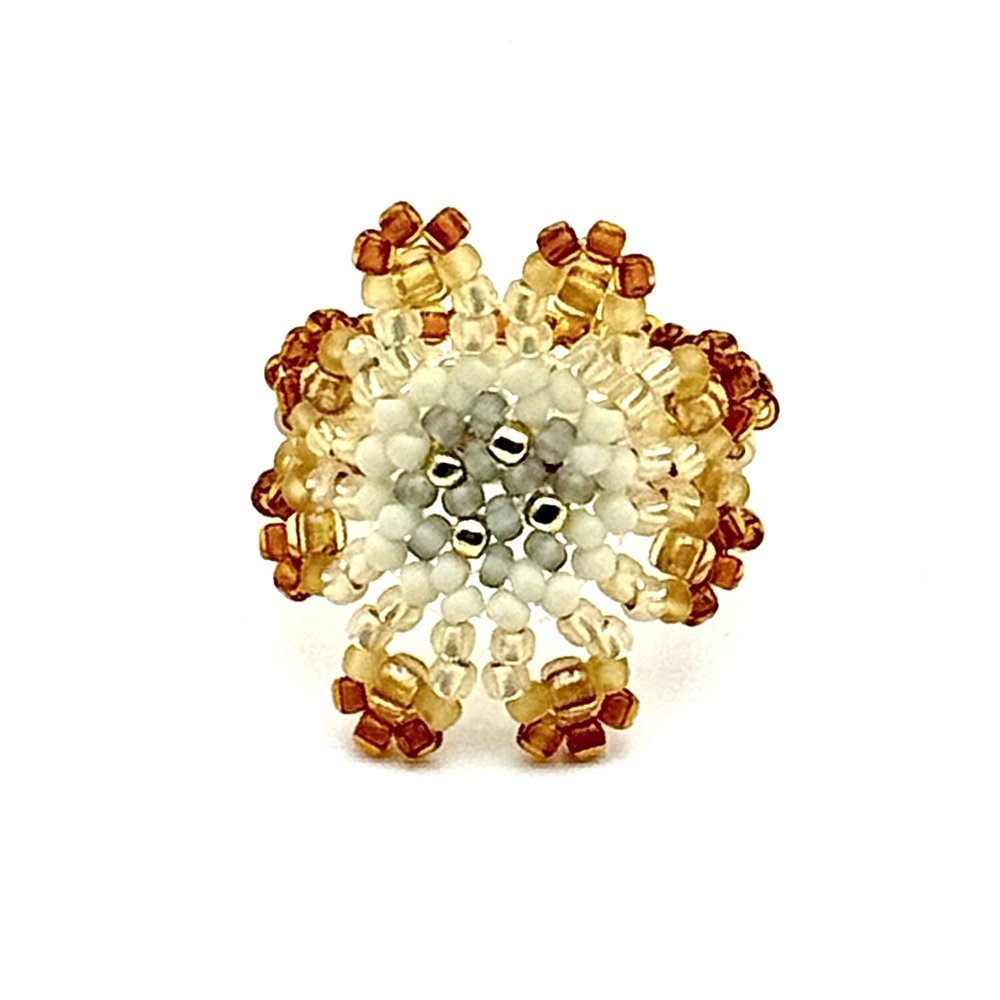 BAGUE ALOHA JAUNE GRIS