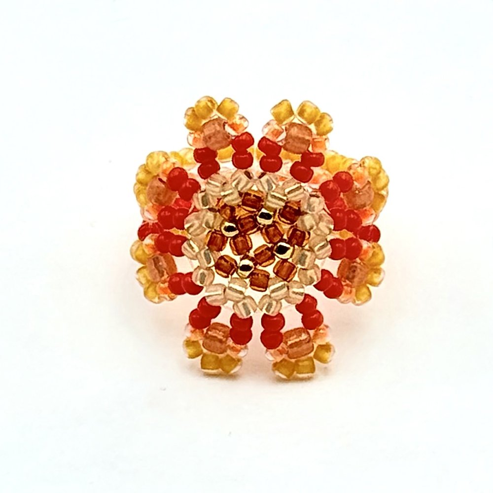 BAGUE ALOHA JAUNE ORANGE