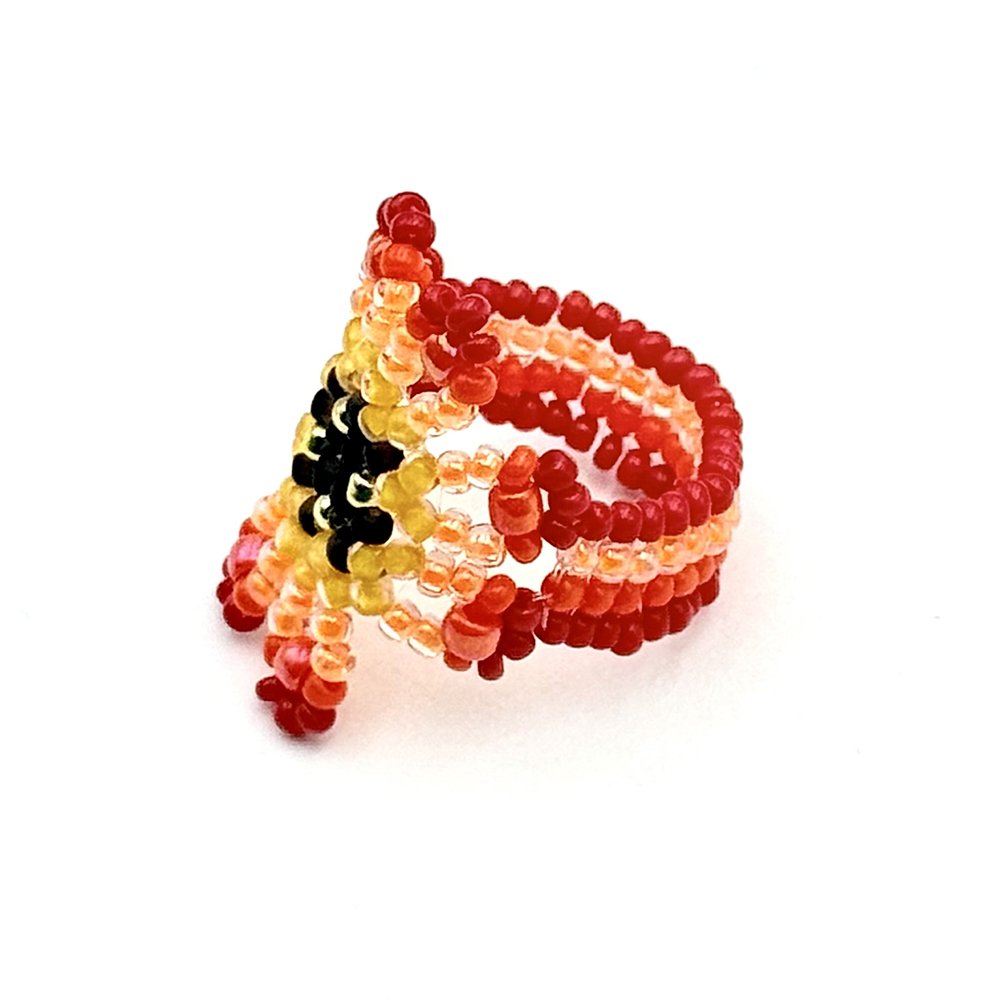 BAGUE ALOHA ROUGE NOIR 1