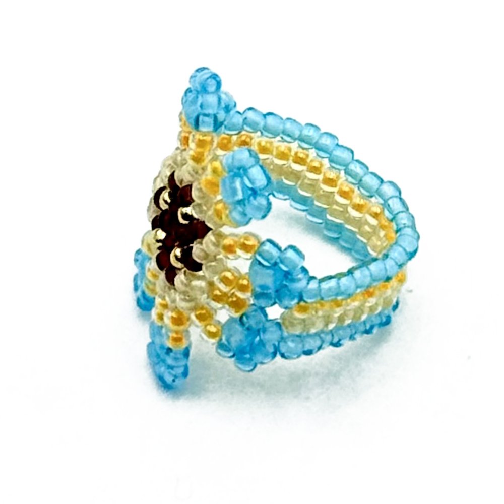 BAGUE ALOHA TURQUOISE MARRON 1